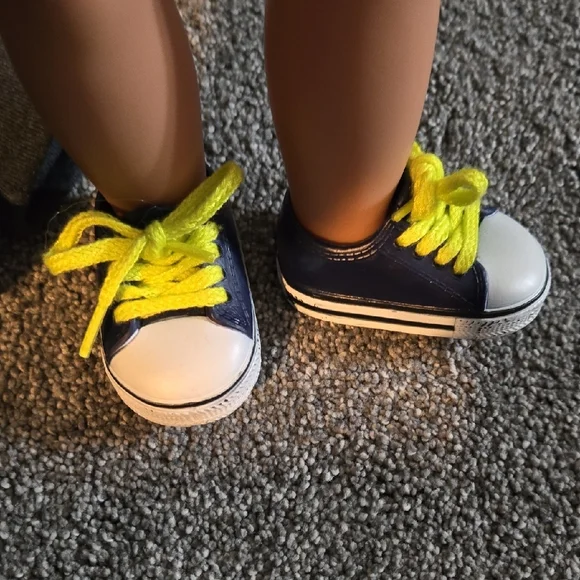 Blue 'Beep' Doll Outfit Set with Gray Hoodie & Pants - Picture 4 of 4